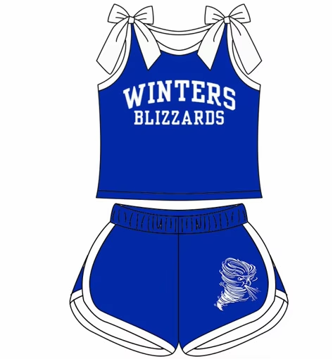 Custom order MOQ 5 royal blue white team shorts set