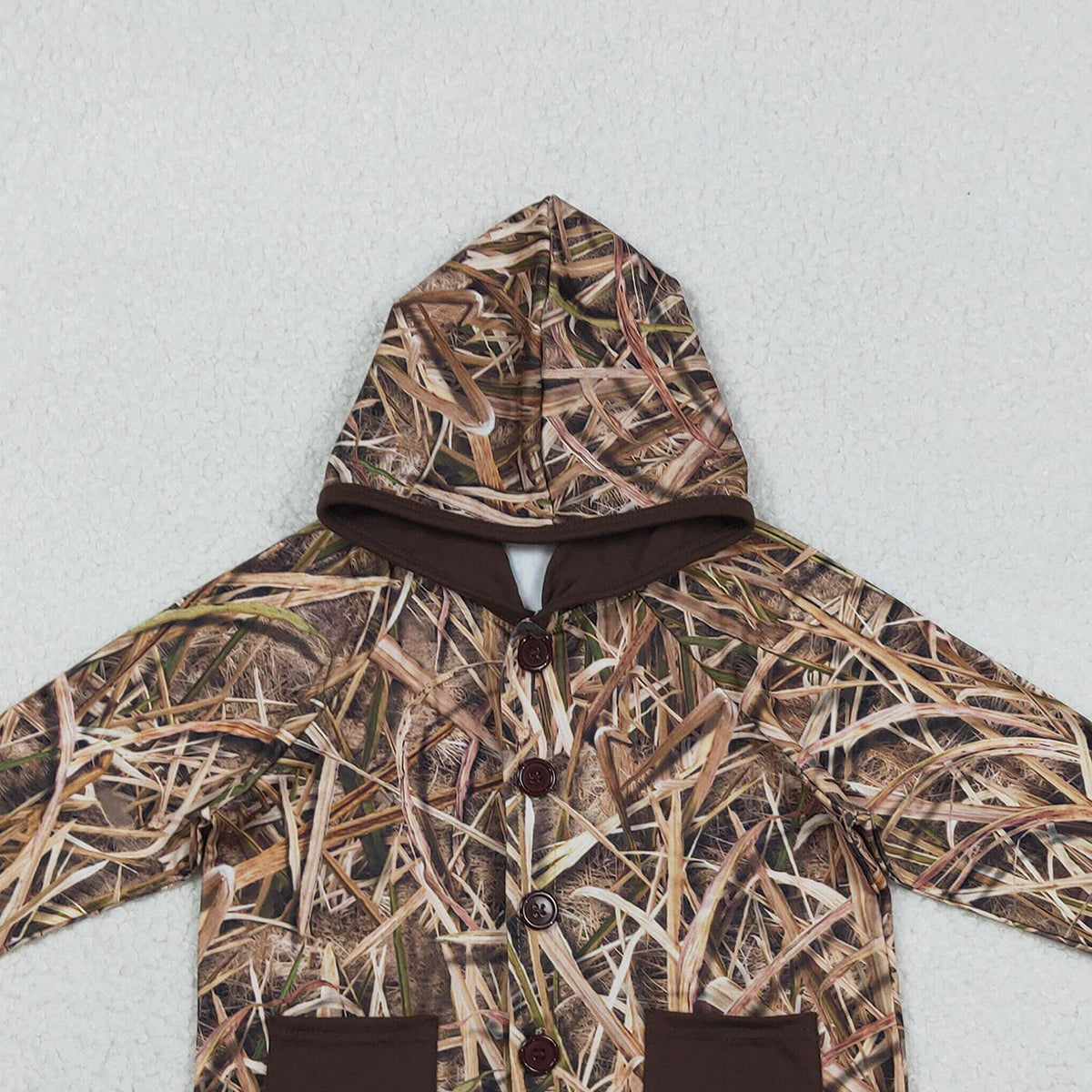 Baby Boys Southern Leaves Camo Hoodie Jacket with Button Pockets Button Pockets Hoodie Jackets Tops