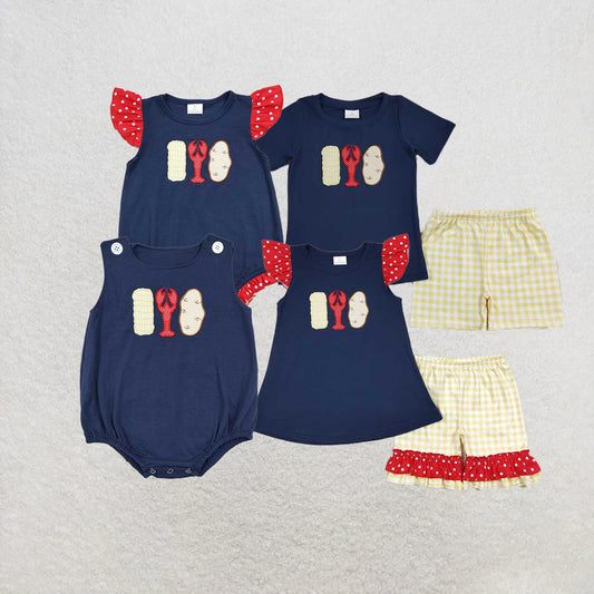 Match Baby Girls Crawfish Boiled Potato Sister Brother Clothes Sets  3.21