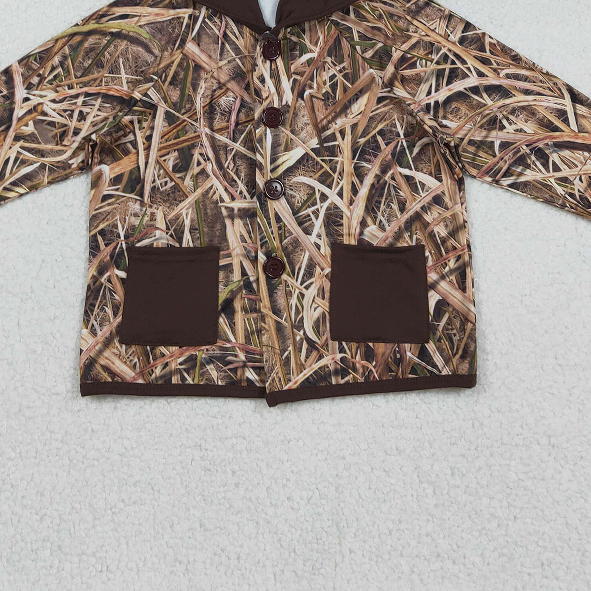 Baby Boys Southern Leaves Camo Hoodie Jacket with Button Pockets Button Pockets Hoodie Jackets Tops