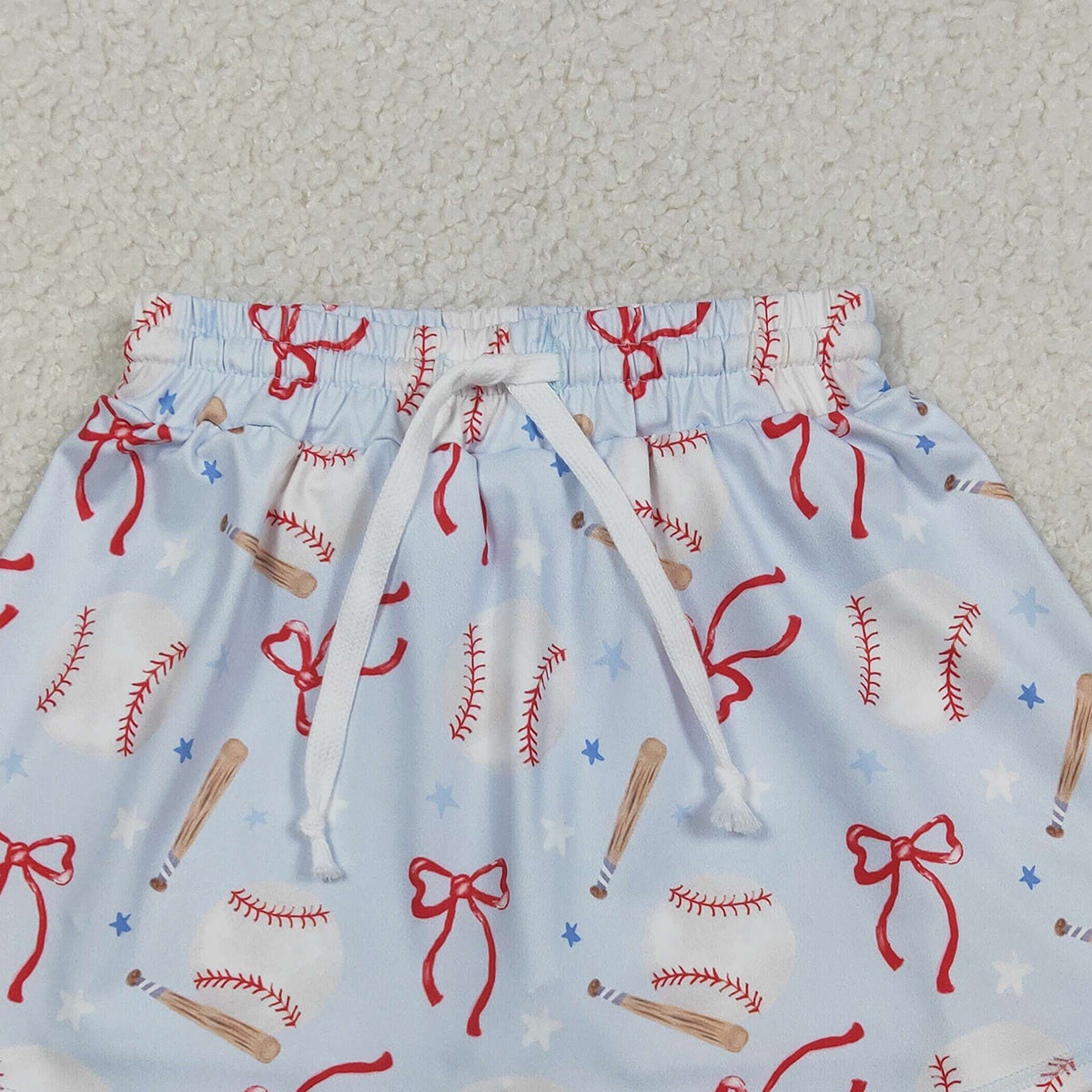 Baby Girls Bow Baseball Team Yoga Active Skirt Shorts Bottom Outfit Set Cute Children's Clothing for Girls
