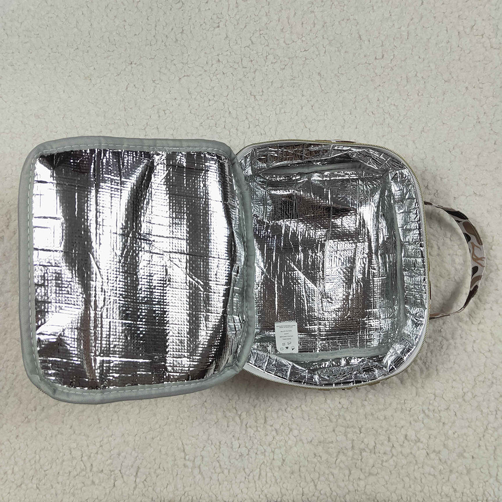 BA0305  Green Deer Western Camo Print Zipper Lunch Bags  D 7.5