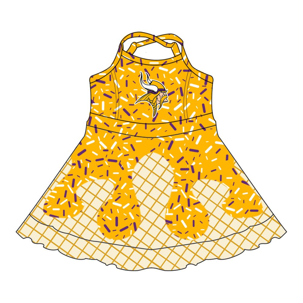 Custom  baby girl  YIKINGS team dress  D 6.28