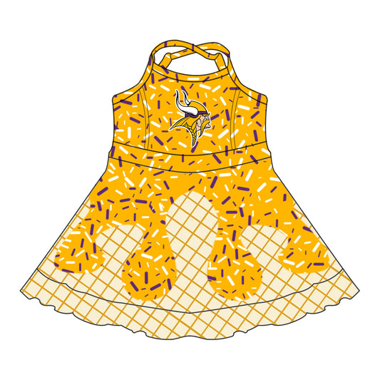 Custom  baby girl  YIKINGS team dress  D 6.28