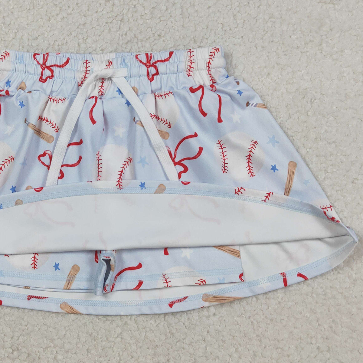 Baby Girls Bow Baseball Team Yoga Active Skirt Shorts Bottom Outfit Set Cute Children's Clothing for Girls