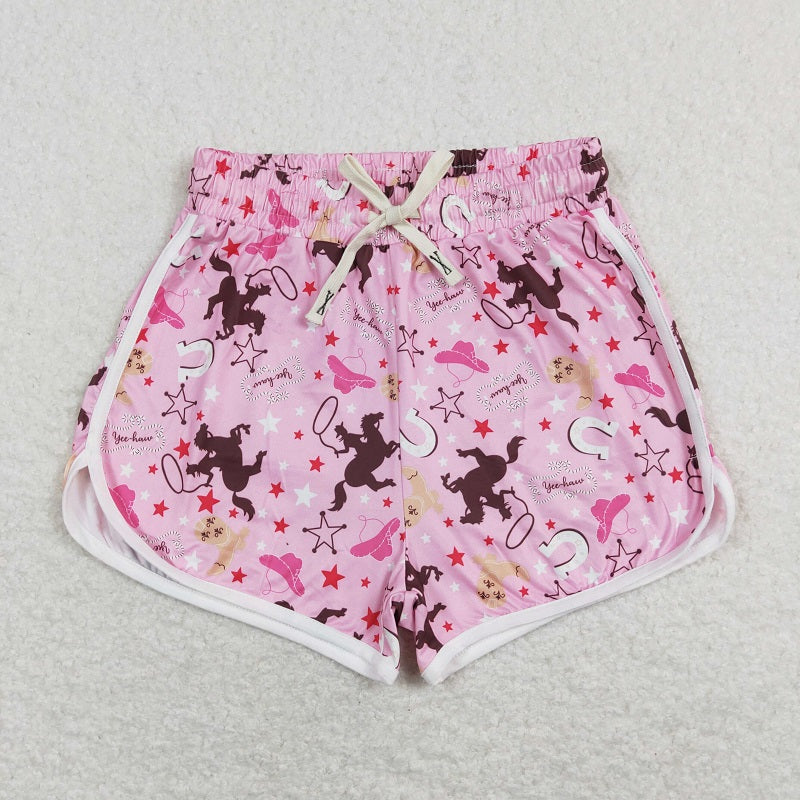 SS0130 Adult riding star pink shorts