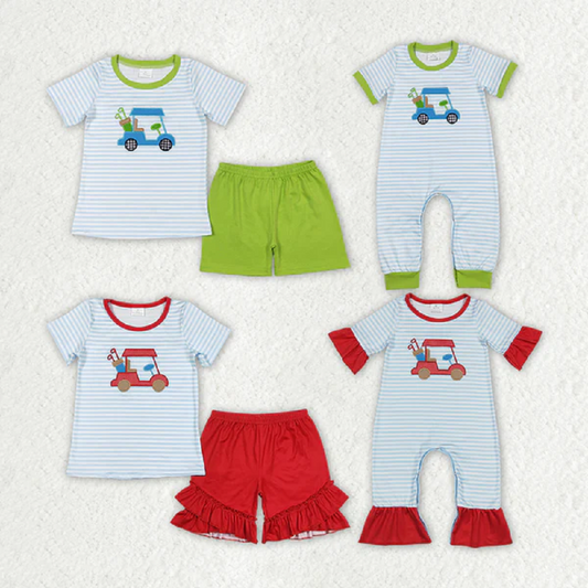 Match Girls Baby Boys Golf Summer Rompers Outfits Clothes Sets D 3.26