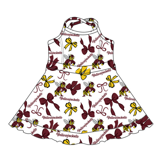 Custom Yellowjackets baby girl dress  MOQ3 D 7.30