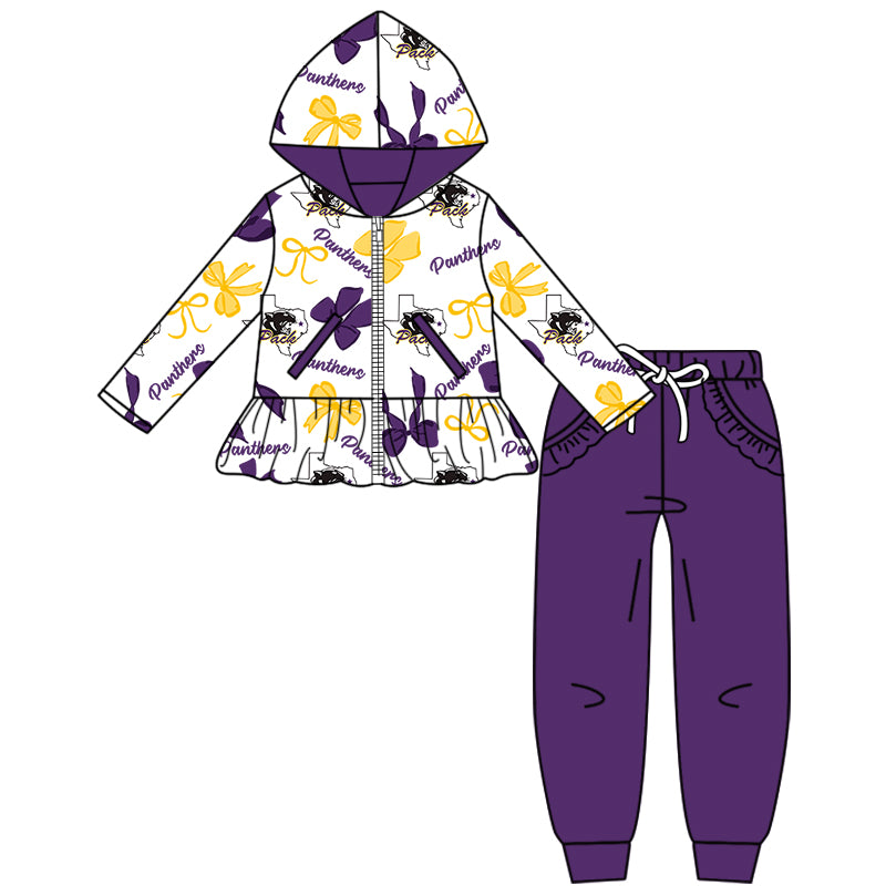 Custom  baby girls Panthers set     MOQ3  D 8.11