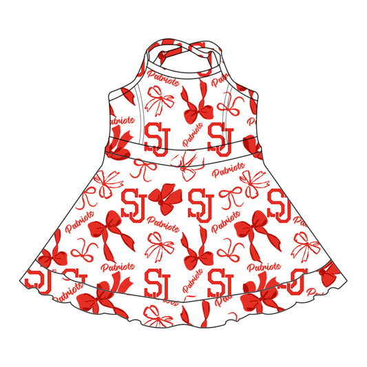 Custom Baby Girls Patriots team dress D 8.2
