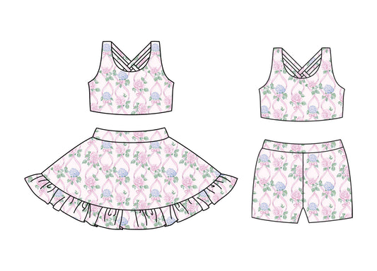 Custom match baby girls flowers dress set D 3.25