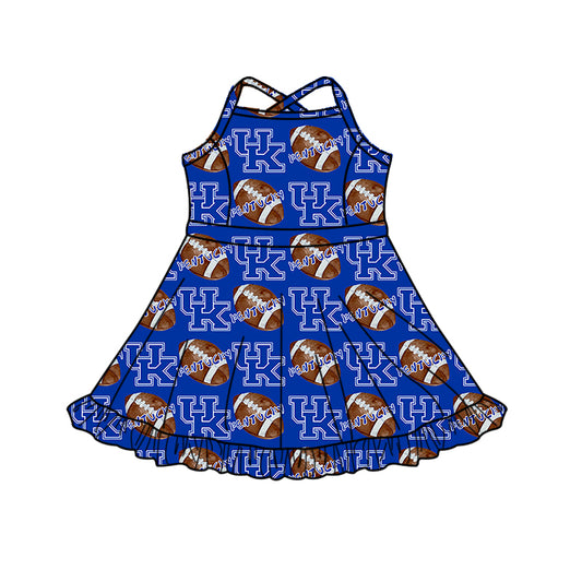 Custom baby girl KENTUCKY Aztecs team dress D 826