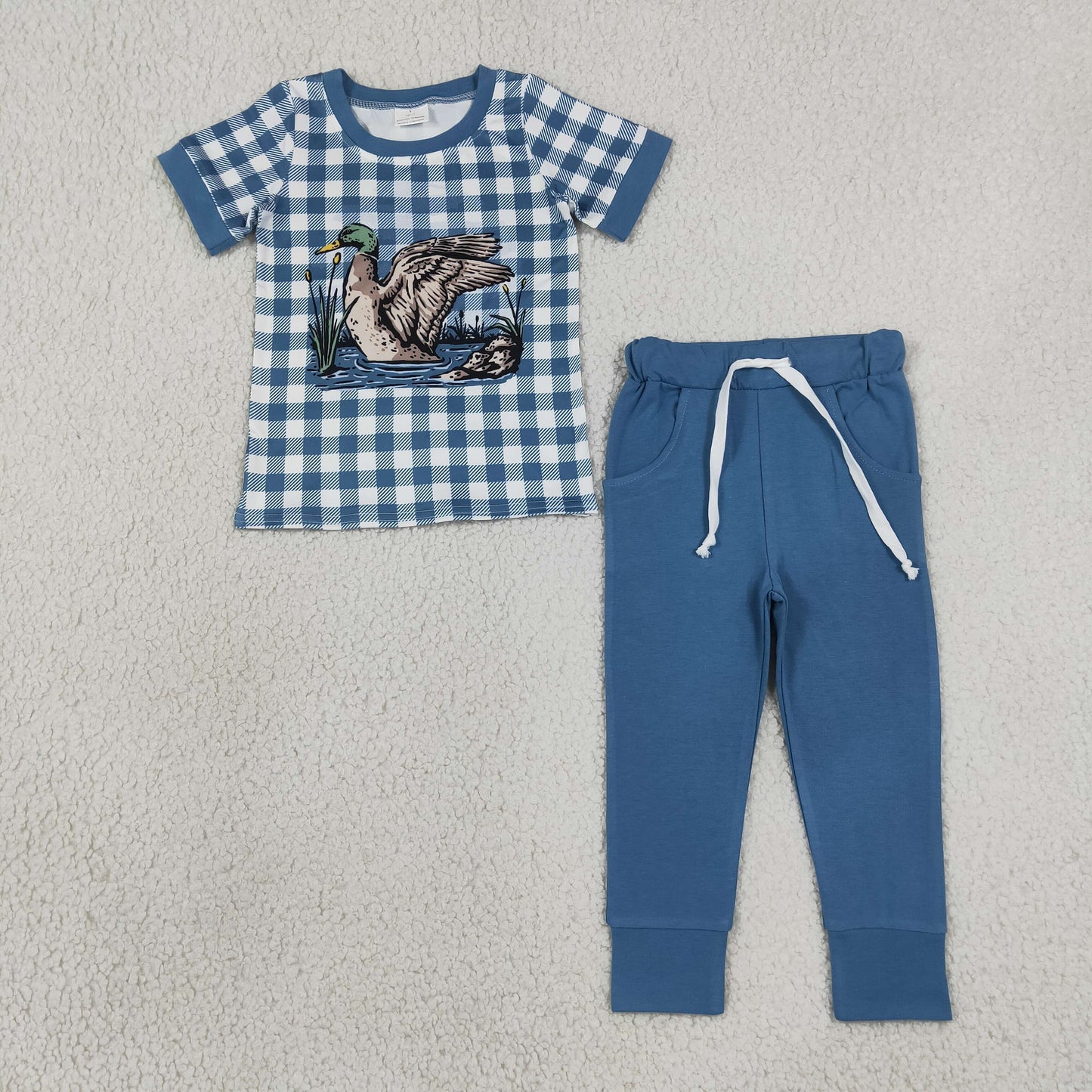 short sleeve mallard jogger outfit boys clothing