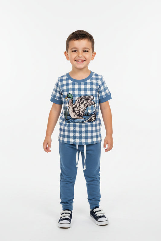 short sleeve mallard jogger outfit boys clothing