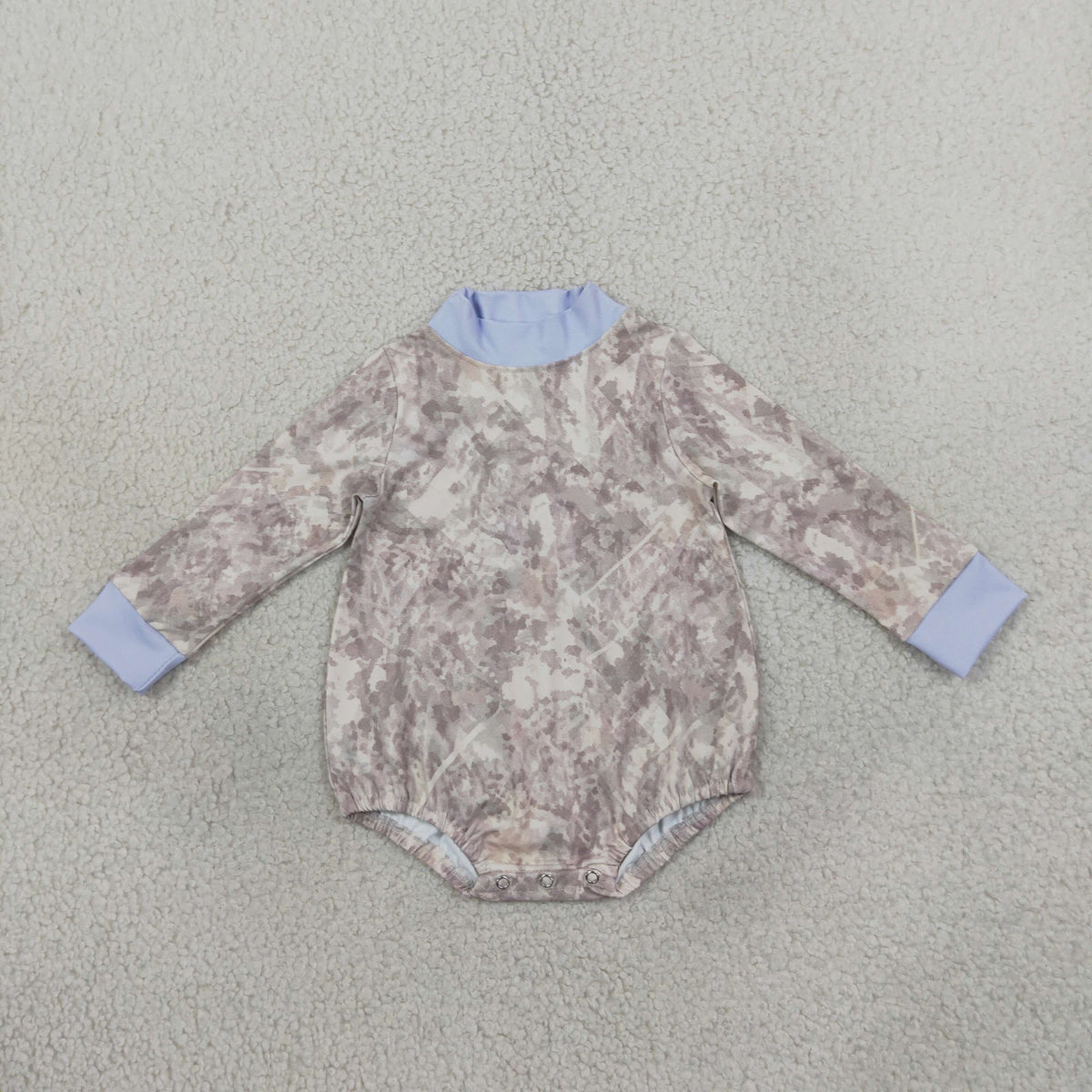 LR3307 long sleeve yoga camo mock neck romper baby clothes