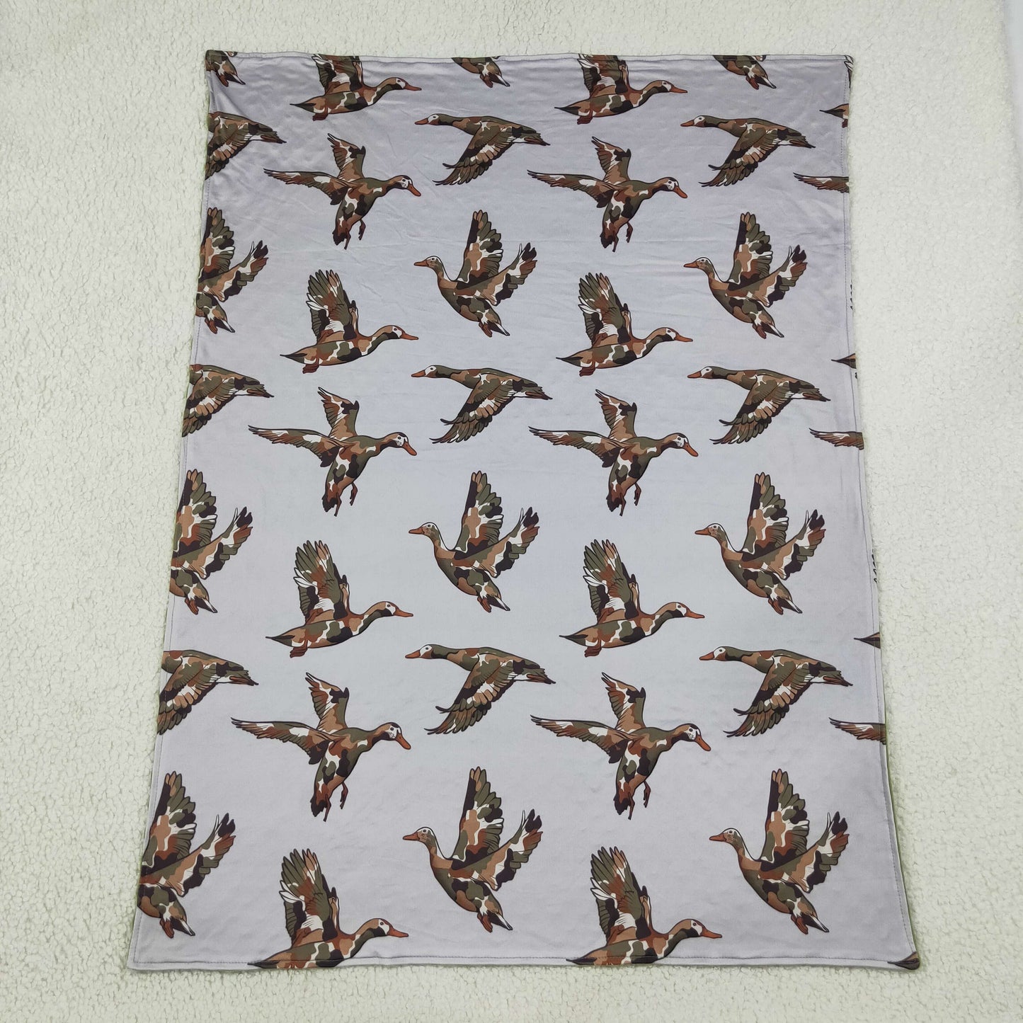 soft camo mallard print baby blanket