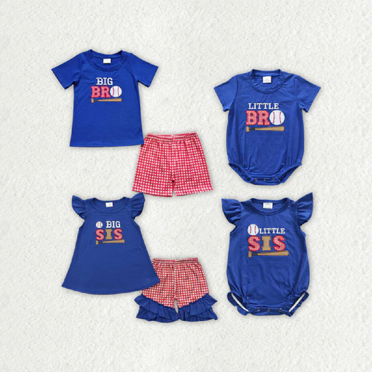 Match Sister Brother Girls Baby Boys Baseball Summer Outfits Suits D 3.27