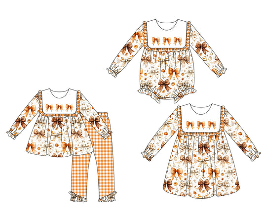 Custom match bow baby girls clothes D 6.7