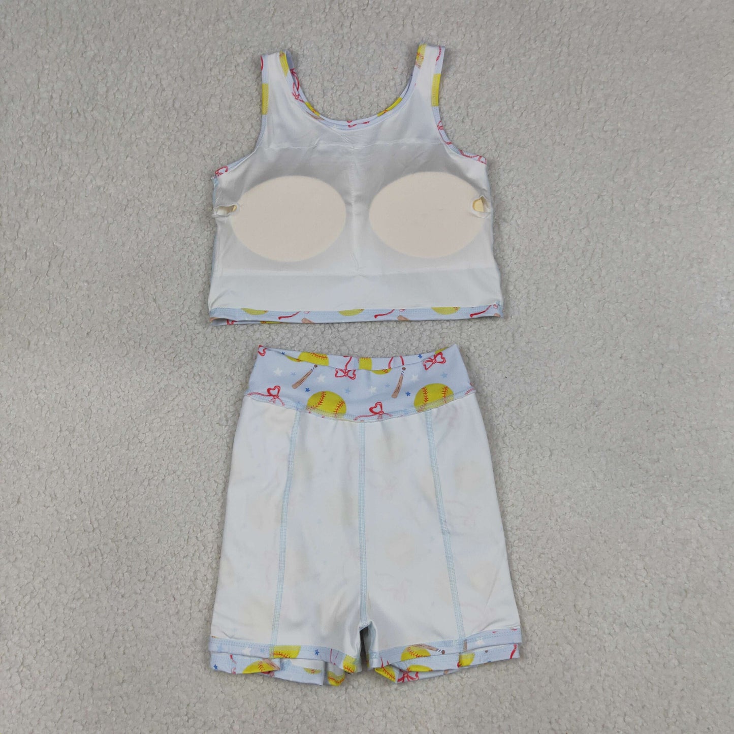 bow softball athletic skort outfit girls clothes