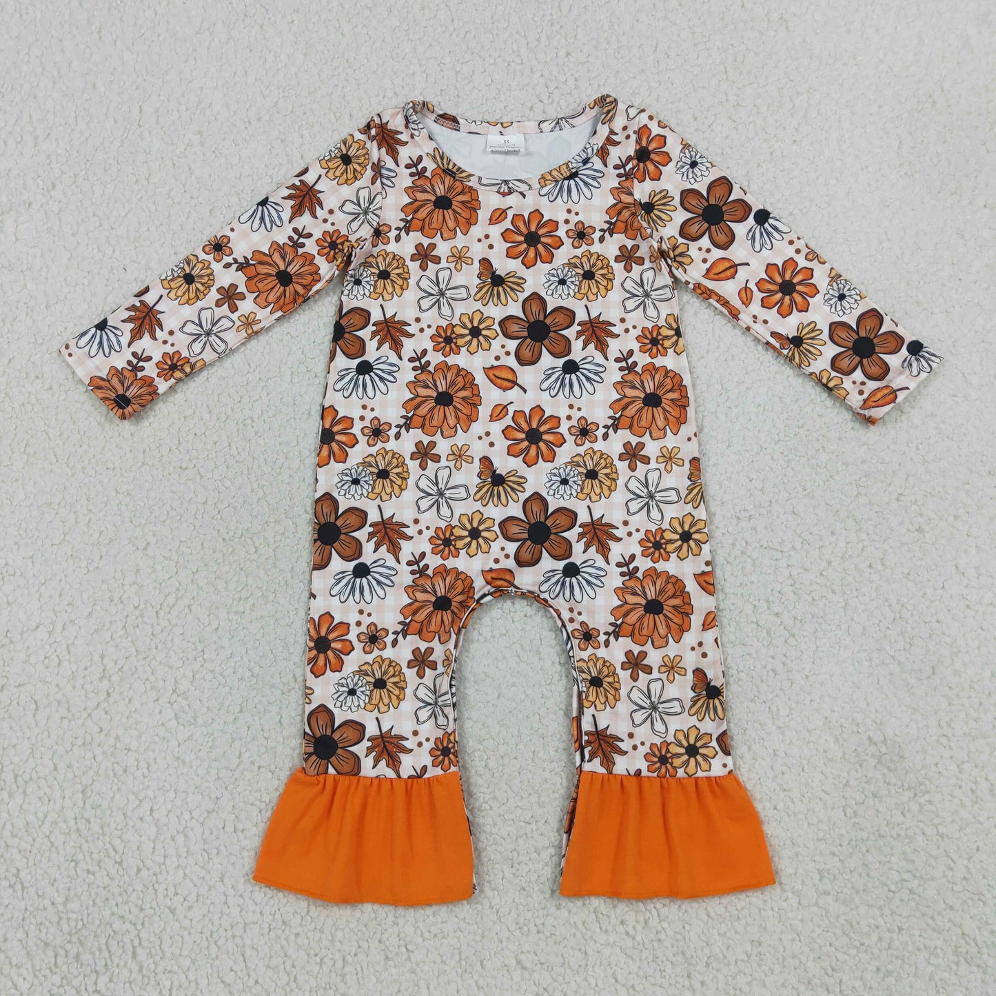 fall flower girl romper