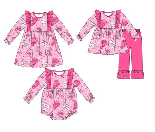 Custom match Christmas baby girls clothes D 6.7