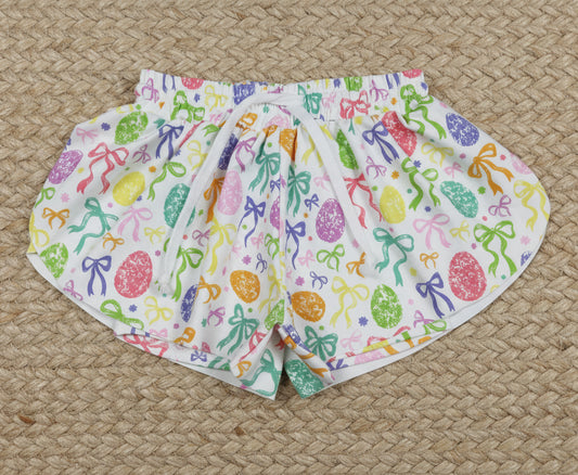baby girl colorful bows eggs athletic butterfly shorts