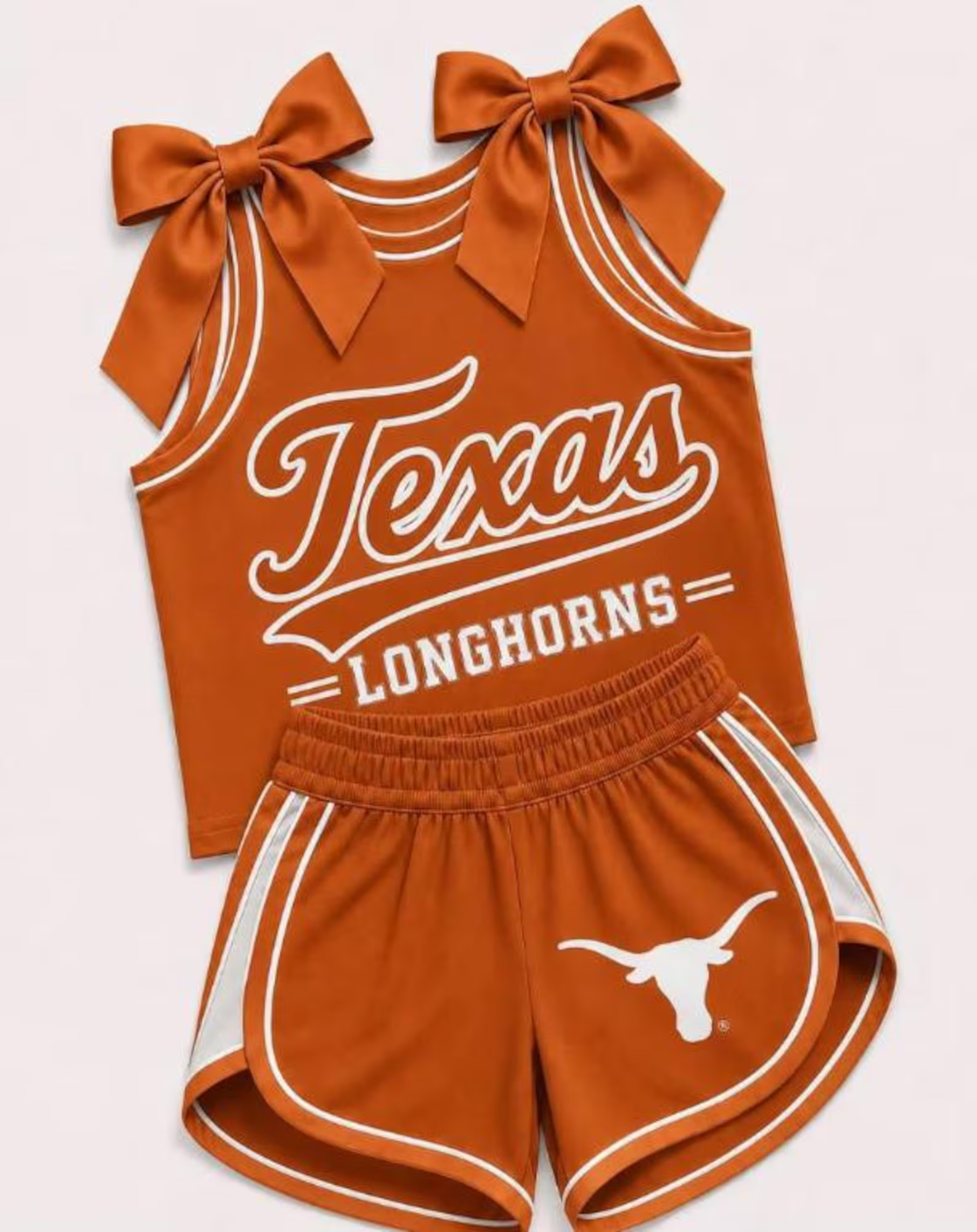 Custom order MOQ 5 Longhorns Football Team Cheer Sets