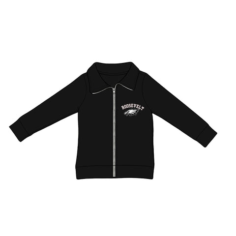 Custom order MOQ 5 PCS CUSTOM STYLE EACH TEAM EAGLE BLACK KIDS ZIPPER COAT
