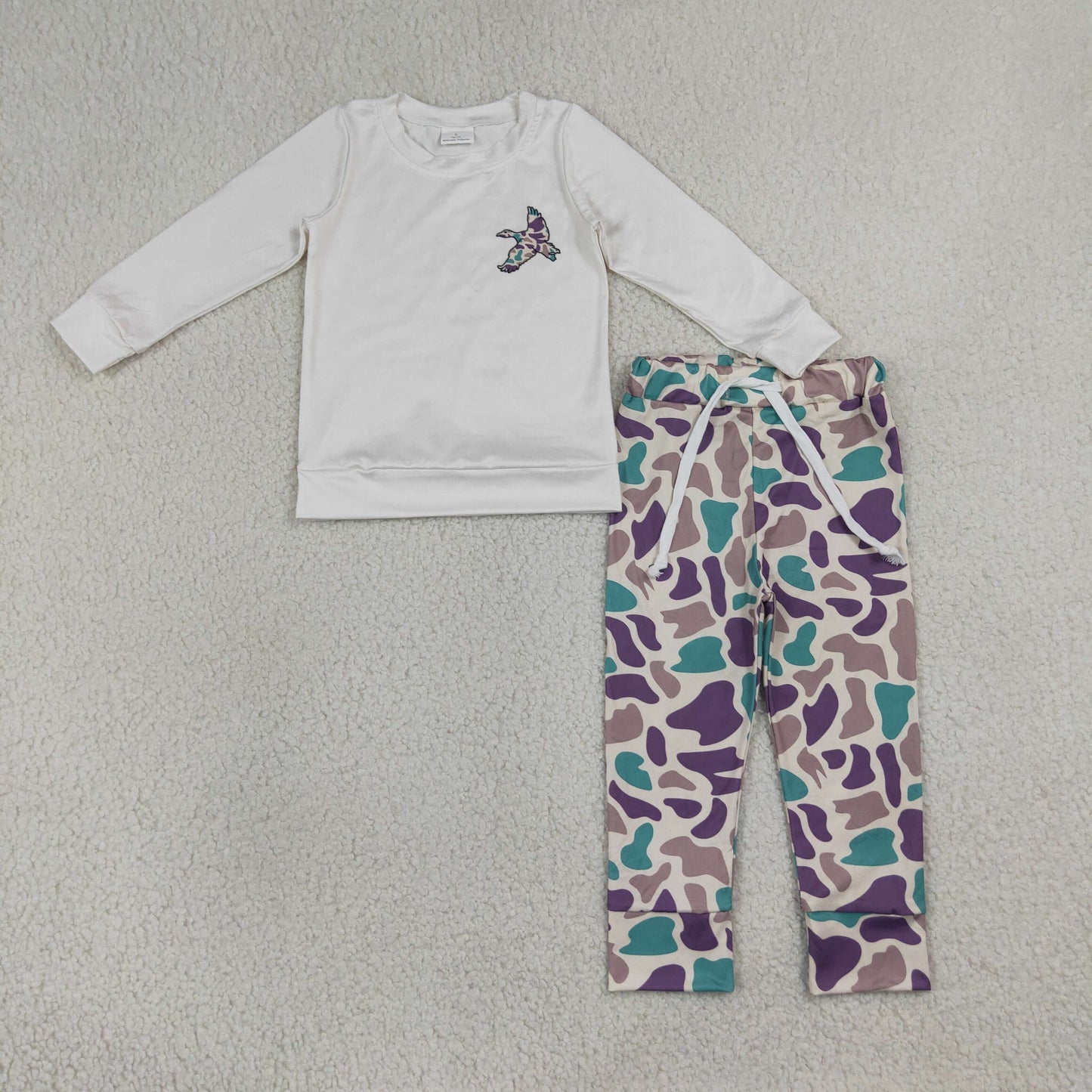 camo mallard print shirt joggers for boys