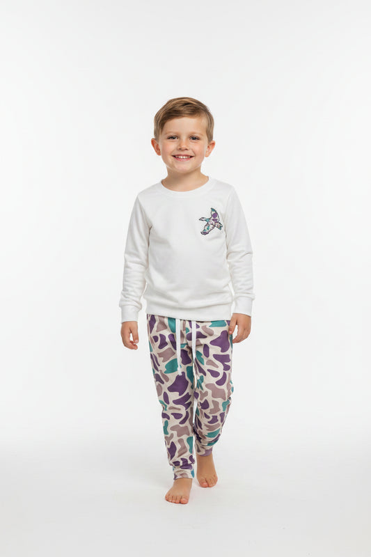 camo mallard print shirt joggers for boys