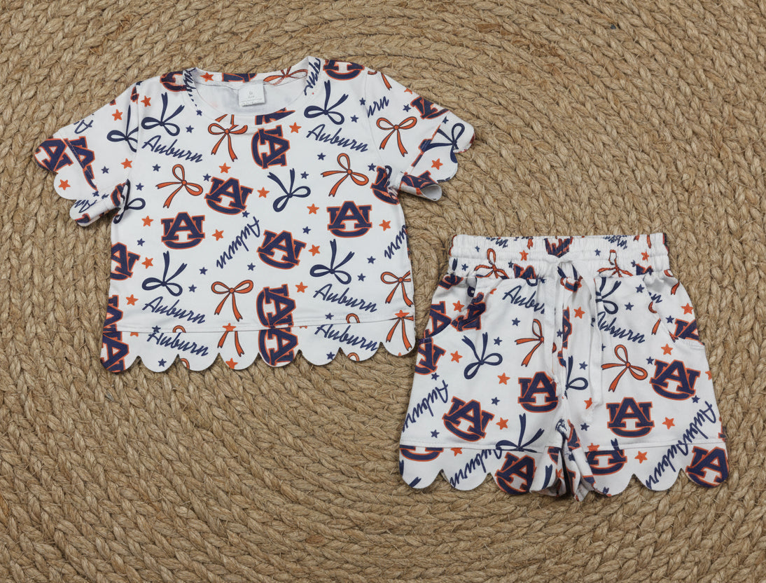 AU team scallop shorts set