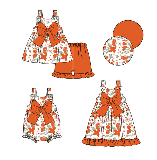 Custom match baby girls flowers dress set  D 3.25