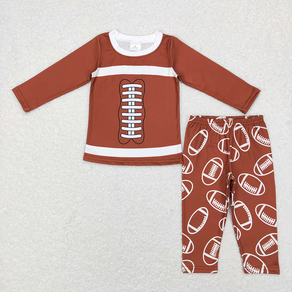 Match Baby Boys Balls Long Sleeve Top Pants Pajamas Jammies Clothes Sets D 3.27