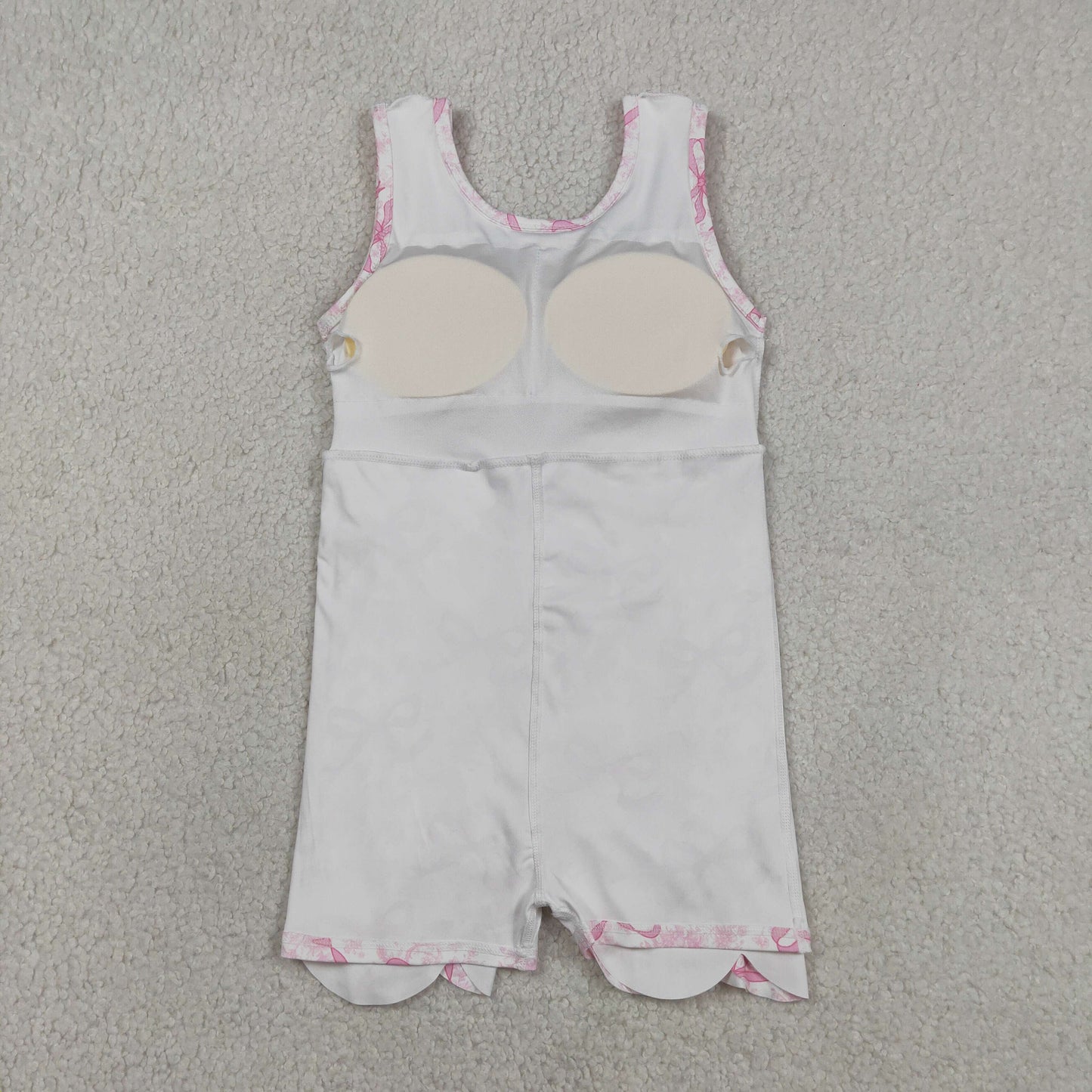pink coquette floral scallop athletic dress