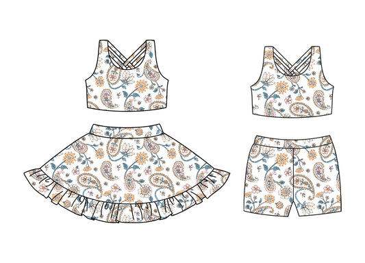 Custom match baby girls  flowers dress set  D 3.25