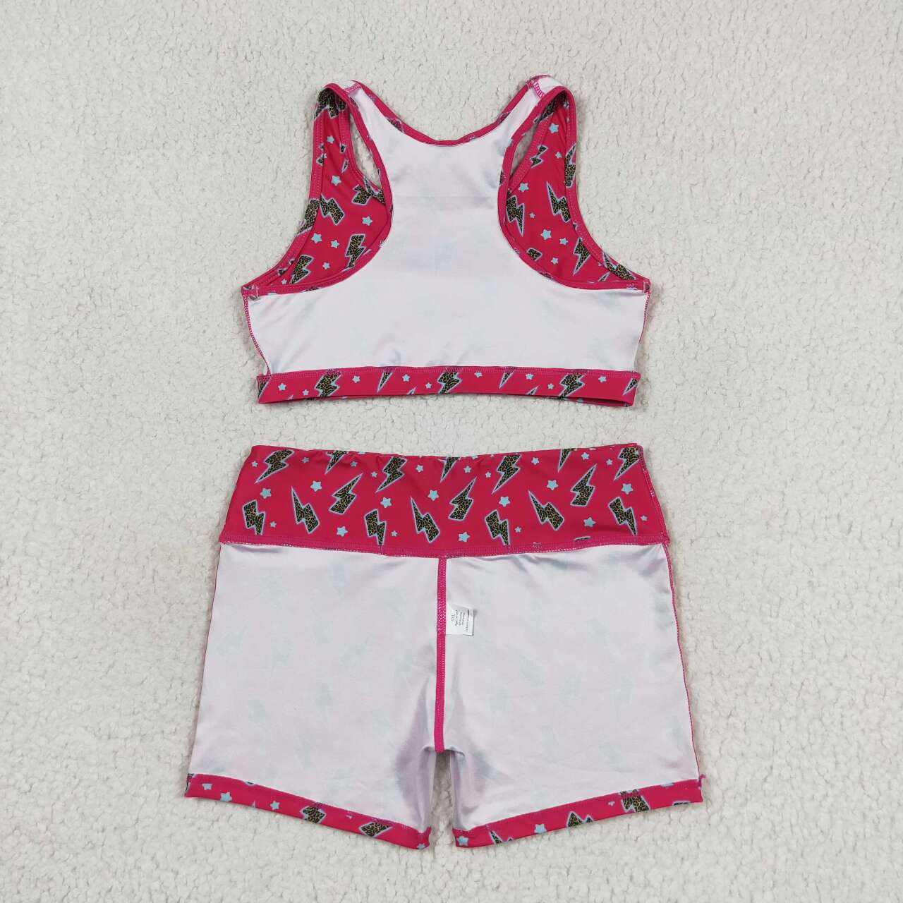 GSSO0903 Star Lightning Rose Red Sleeveless Shorts Set
