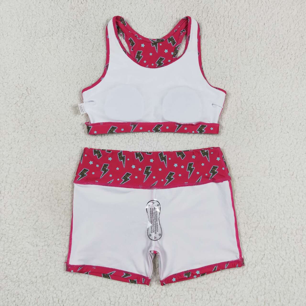 GSSO0903 Star Lightning Rose Red Sleeveless Shorts Set