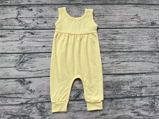 preorder SR1447 Yellow sleeveless jumpsuit