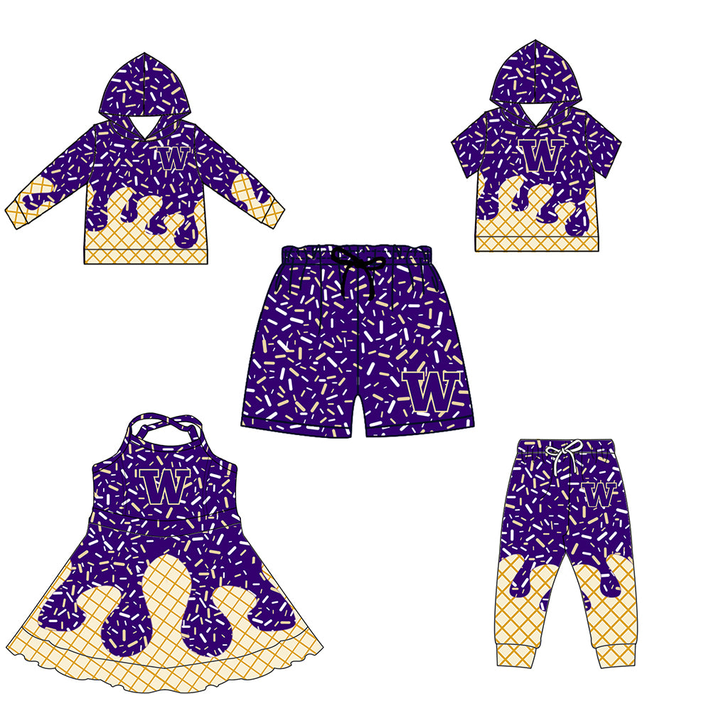 Custom Washington Huskies boys team shorts D 6.11
