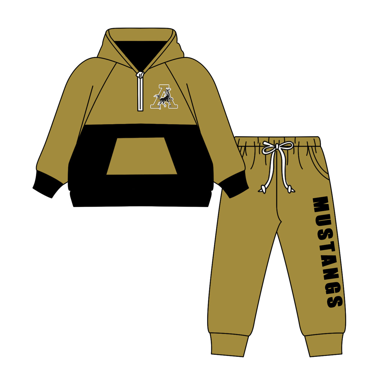 Custom  baby boys Mustangs set     MOQ5  D 825