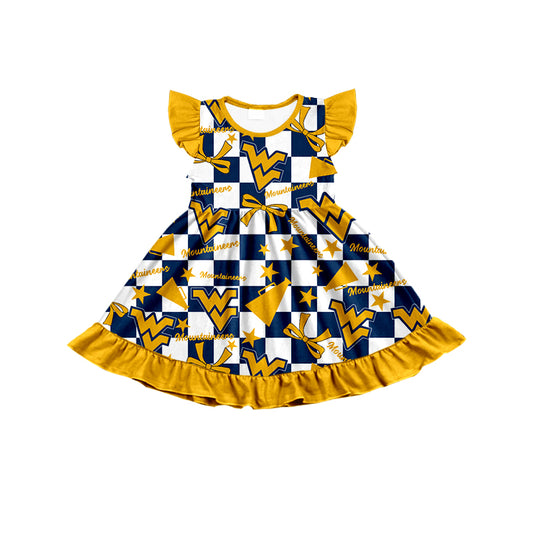 Custom baby girl West Virginia Mountaineers team dress D 6.30