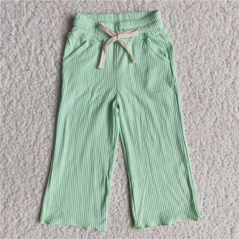 Sibling Cotton Ribbed Baby Girls Flare Pants