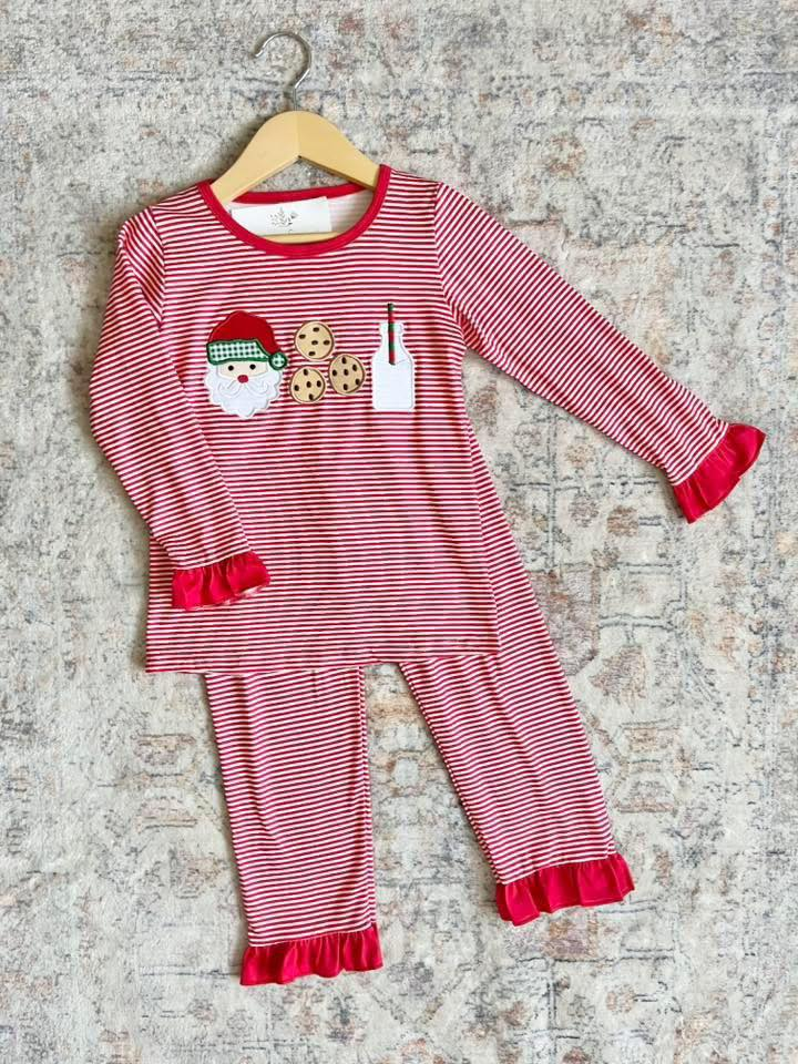 Kids Children Christmas Santa Cookie Sibling Styles Clothing Sets D 815