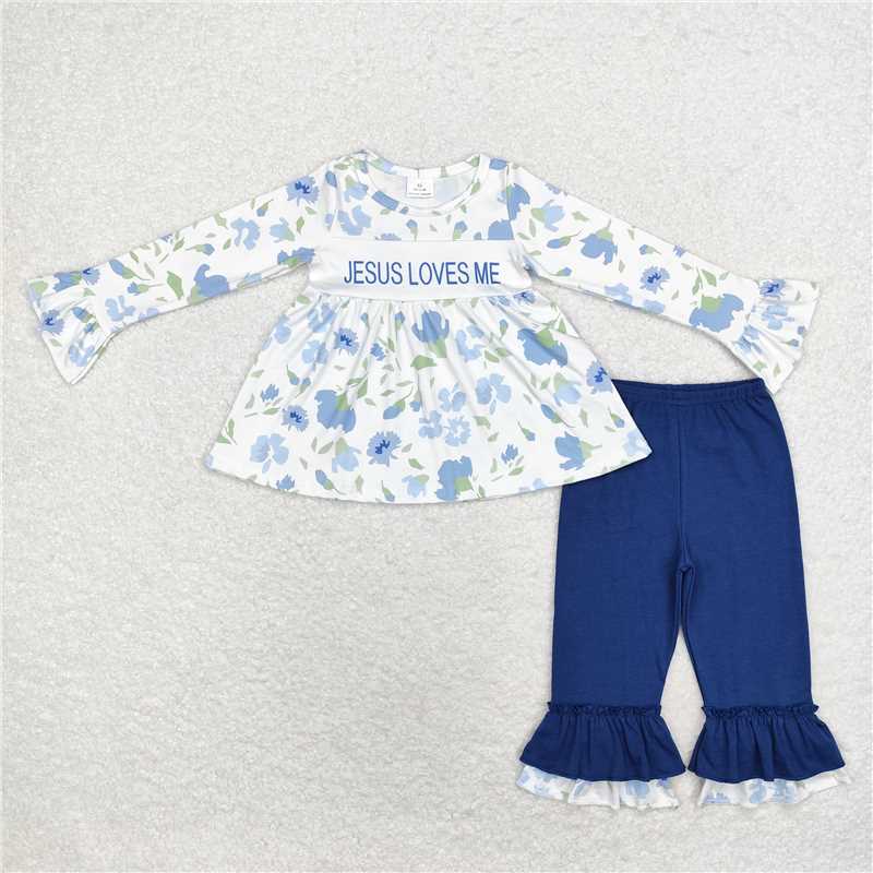 Match  Baby Girls Boys Jesus Loves Me Rompers Flowers Clothes Sets