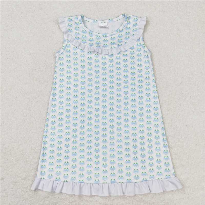Match Baby Girls Boys Crabs Sibling Summer Clothes Sets