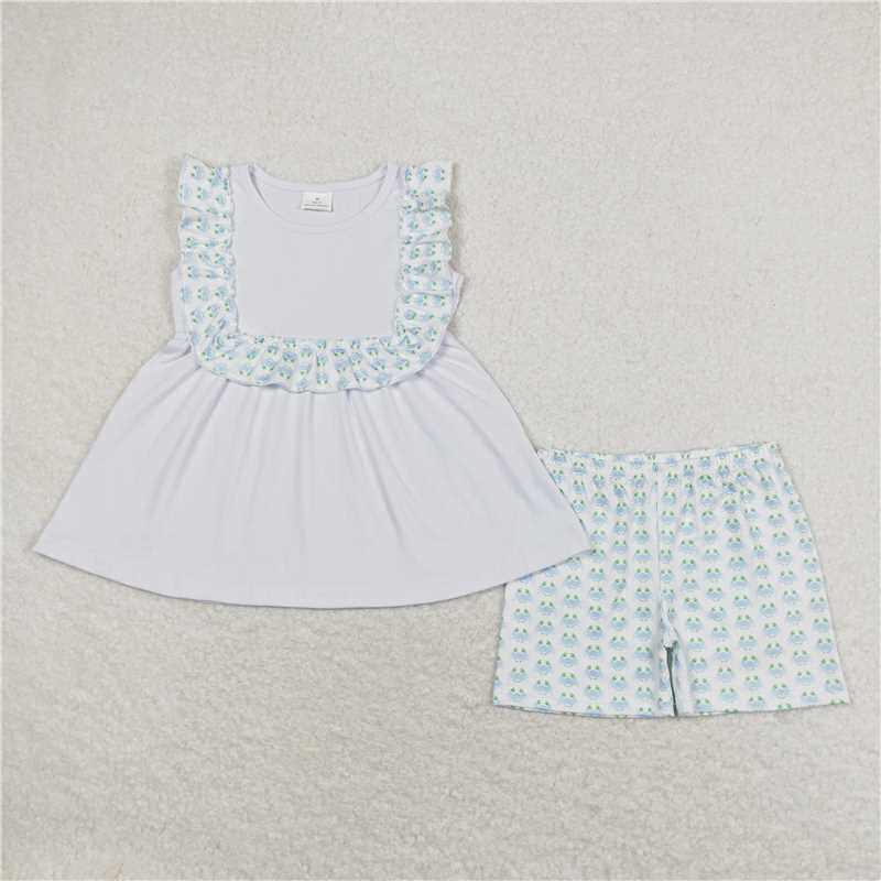 Match Baby Girls Boys Crabs Sibling Summer Clothes Sets