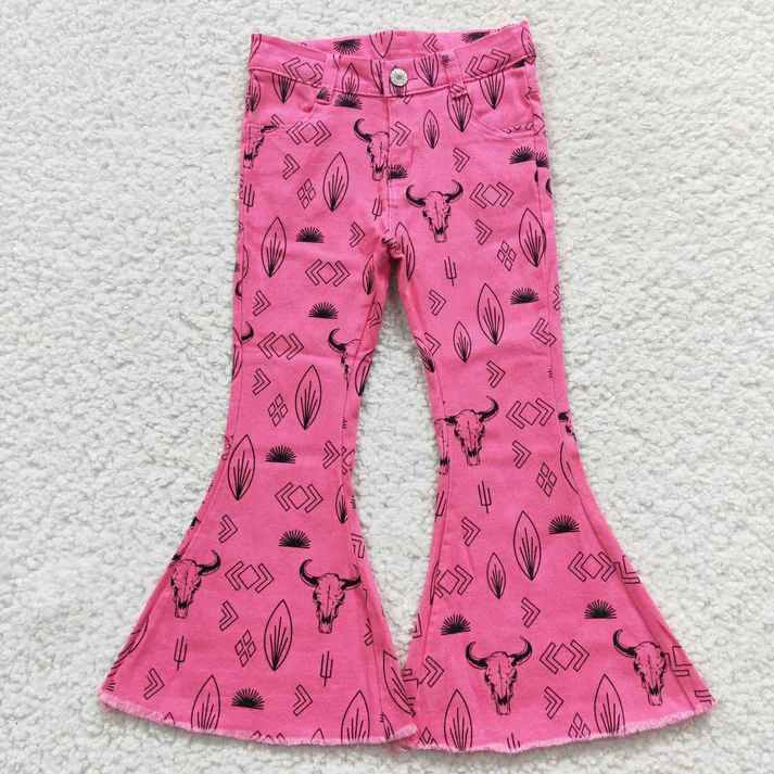 Match Baby Girls Western Elastic Waistband Denim Bell Pants Jeans D 927