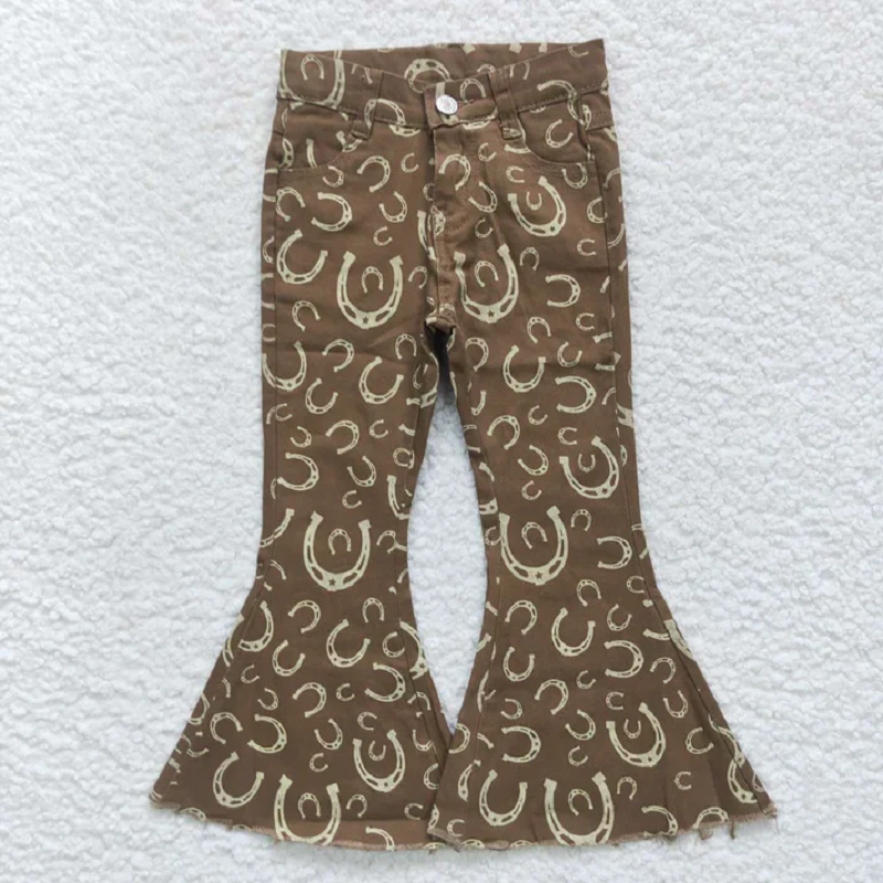 Match Baby Girls Western Elastic Waistband Denim Bell Pants Jeans D 927
