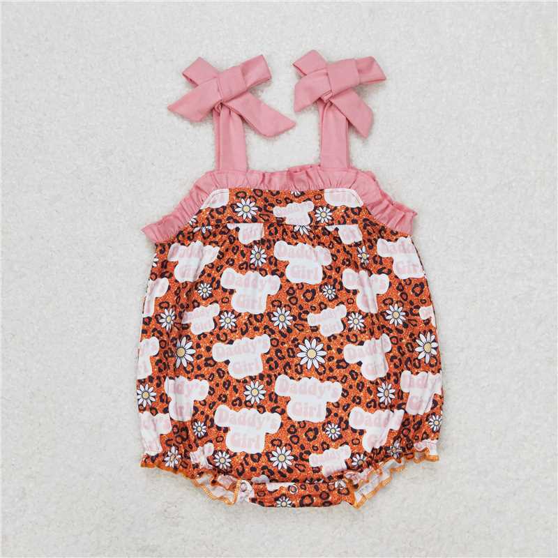 Match Baby Girls Daddy's Girl Leopard Sibling Rompers Clothing Sets