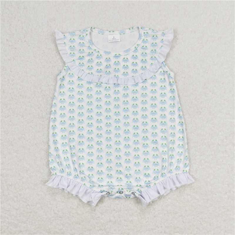 Match Baby Girls Boys Crabs Sibling Summer Clothes Sets